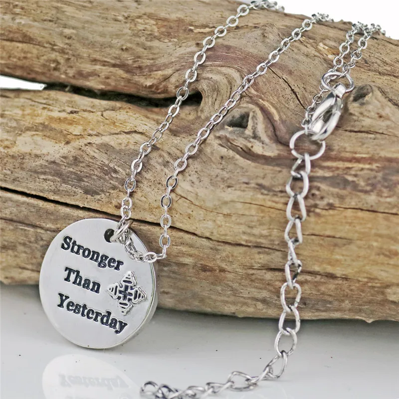 Вдохновляющее ожерелье с подвеской для тренировки фитнес-зал золотой цвет