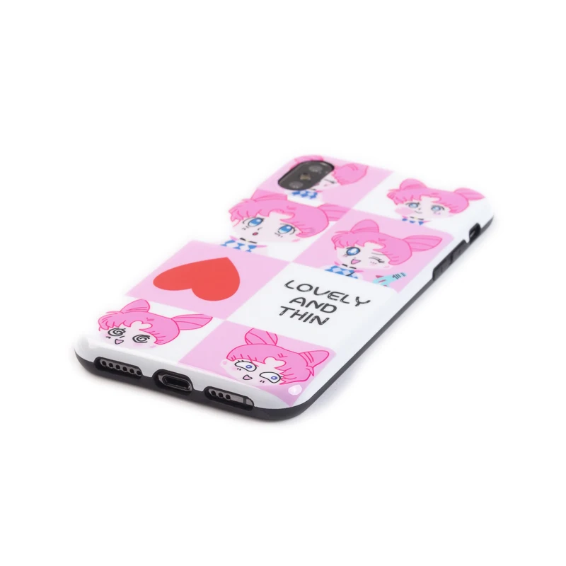Luxury Glossy Soft Silicone Case for Apple iPhone X 10 XS Max XR 7 Plus 8 6S 6 Full Cover Cute Cartoon Pink Girl Lovely Thin Fit | Мобильные