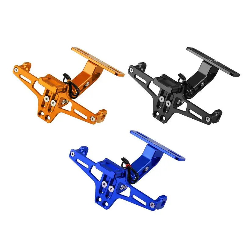 

Adjustable Motorcycle CNC License Number Plate Holder LED Light Mount Bracket fit most motorcycle sport bike street bike dirt bi