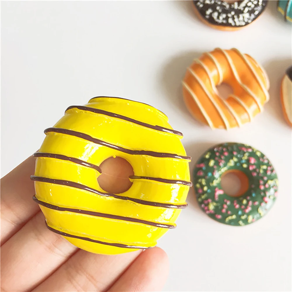 2 шт. милые сладкие пончики на холодильник сообщения сувенирные магниты имитация