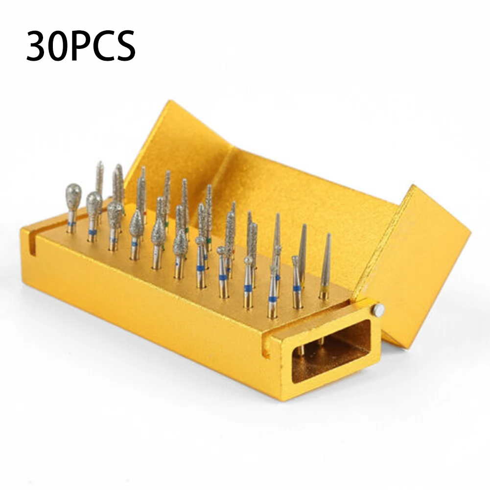 

30pcs Dental Diamond Nail Drill Bit Diamond Burs Drill Engraving Carving Polishing Glass Jade Stone Drill Bit Rotary Tool Set