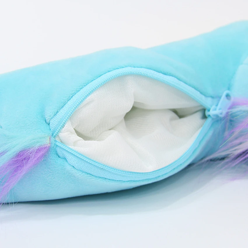 Плюшевый чехол для карандашей с единорогом качественные тканевые школьные