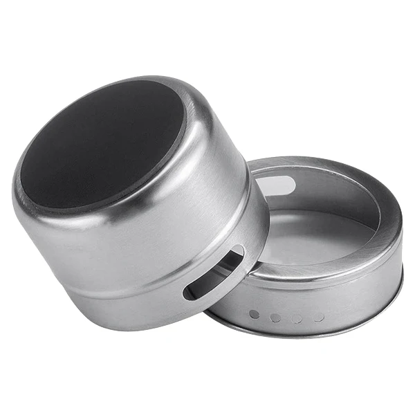 

24 Pack Stainless Steel Magnetic Spice Tins, Multi-Purpose Storage Spice Containers, Clear Top Lid Storage Box