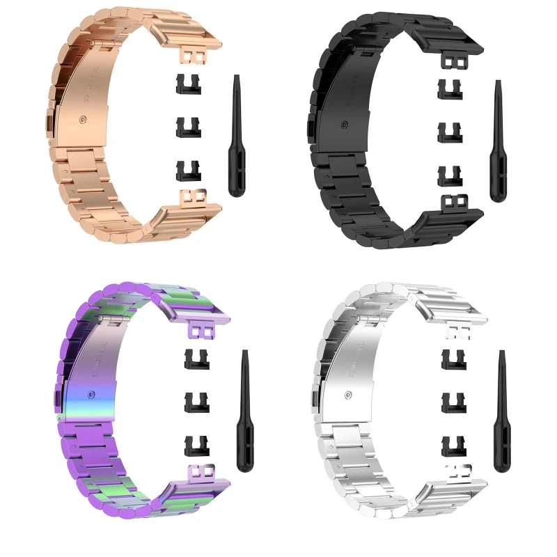 

X37D Replacement Bracelet Stainless Steel Metal Wrist Strap Watch Band for -HUAWEI Watch Fit 1.64" Vivid AMOLED Display Smart