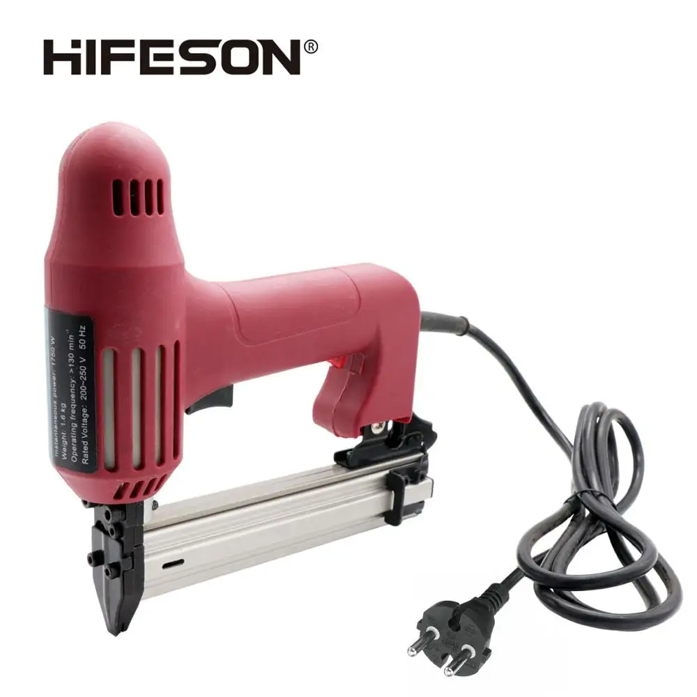 

HIFESON High Quality F30C Nailer 220V Electric Staples Nail Guns Furniture Staple Frame Carpentry Wood Working Tools