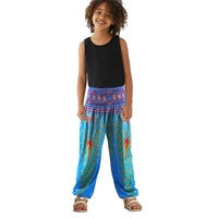 2021 summer girls leggings kids pants boho printing children yoga pants loose hippy girl trousers kid casual beach wear 3t 10t