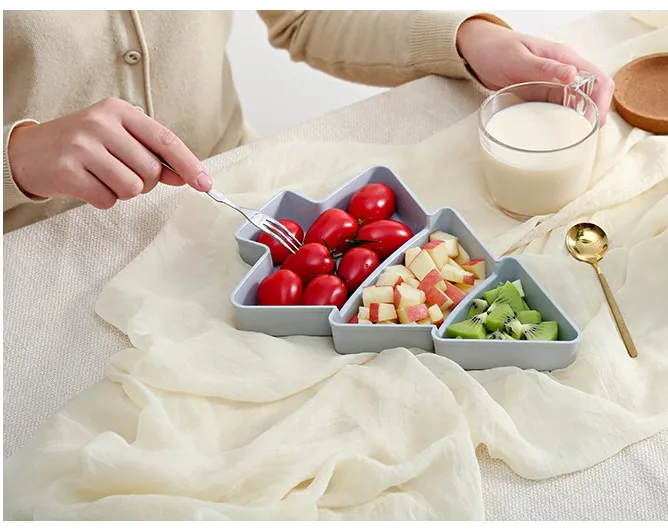 Творческая Рождественская елка Форма конфеты закуски орехи сухие фрукты Пластик