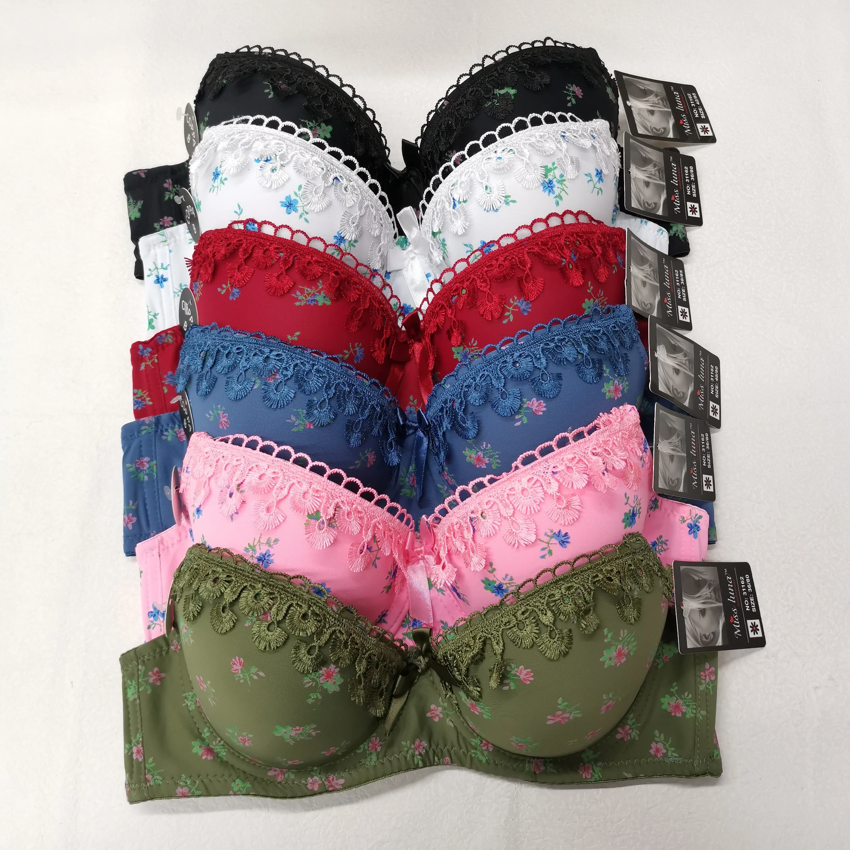 

Бюстгальтер пуш-ап женский кружевной, пикантное мягкое нижнее белье с полной чашкой, с регулируемыми бретелями, с цветочным узором, Бралетт ...