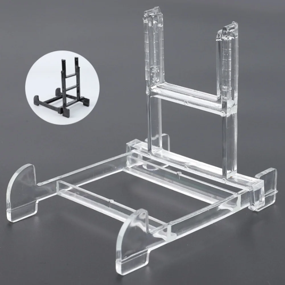 

Large Clear/Black Acrylic Adjustable Plate Bowl Tile Book Display Stand Easel Plate Stands Home Storage Accessories