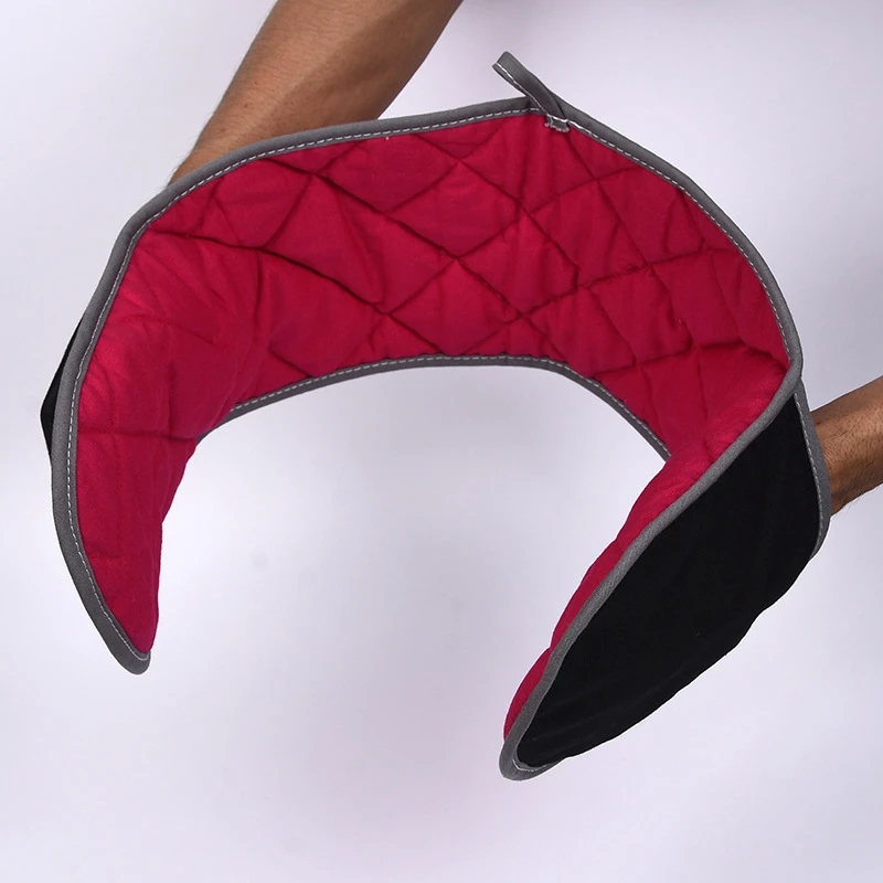 

Double-Ended Heat Resistant Cotton Mitt Oven Padded Kitchen Baking Gloves Heat Insulation Anti-Scalding BBQ Oven Gloves