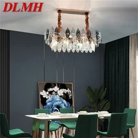 dlmh pendant light postmodern luxury crystal lamps led fixture decorative for home dining room