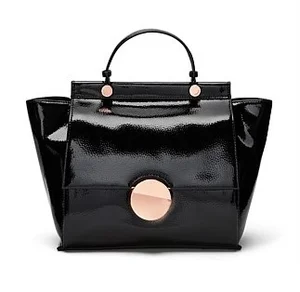 Черная кожаная сумка на плечо, маленькая сумка через плечо