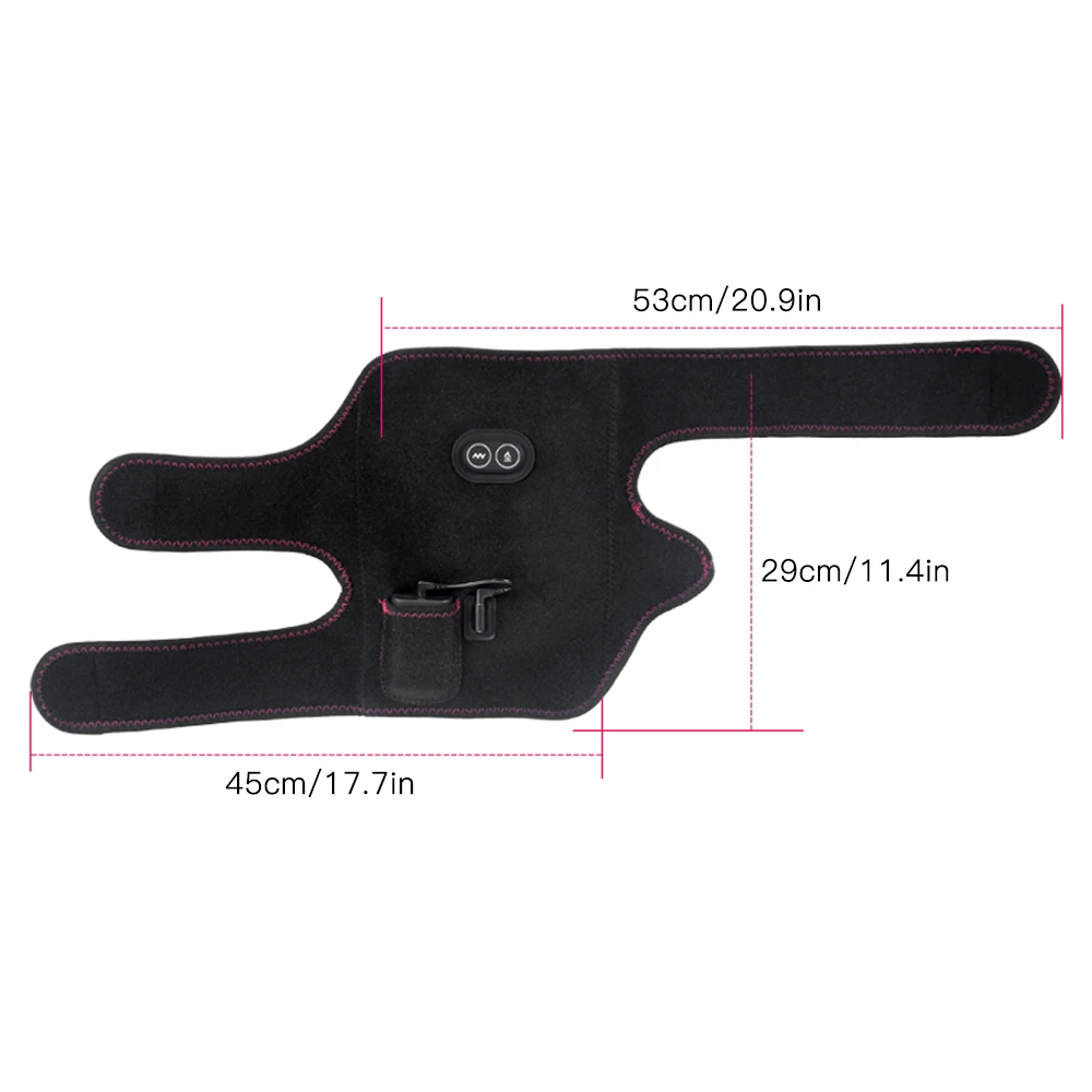 

Massaging Kneepad with UK/US/EU Adapter Heated Knee Wrap Brace Heating Infrared Pad Strap Knee Compression Brace Sports Safety