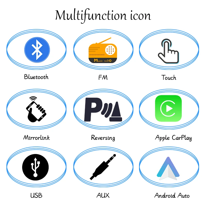 Автомагнитола 7 дюймов 2 Din стерео микрофон дисплей GPS поддержка MirrorLink Apple Carplay Android