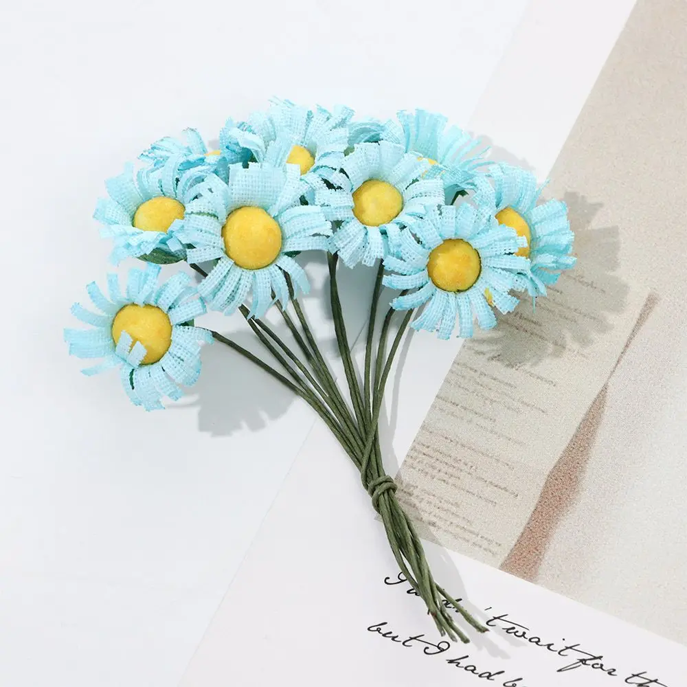 

10PCS Artificial Silk Gerbera Fake Flores Bouquet Mini Daisy Flower Real Touch Wedding Handmade Wreath Decorative DIY Craft