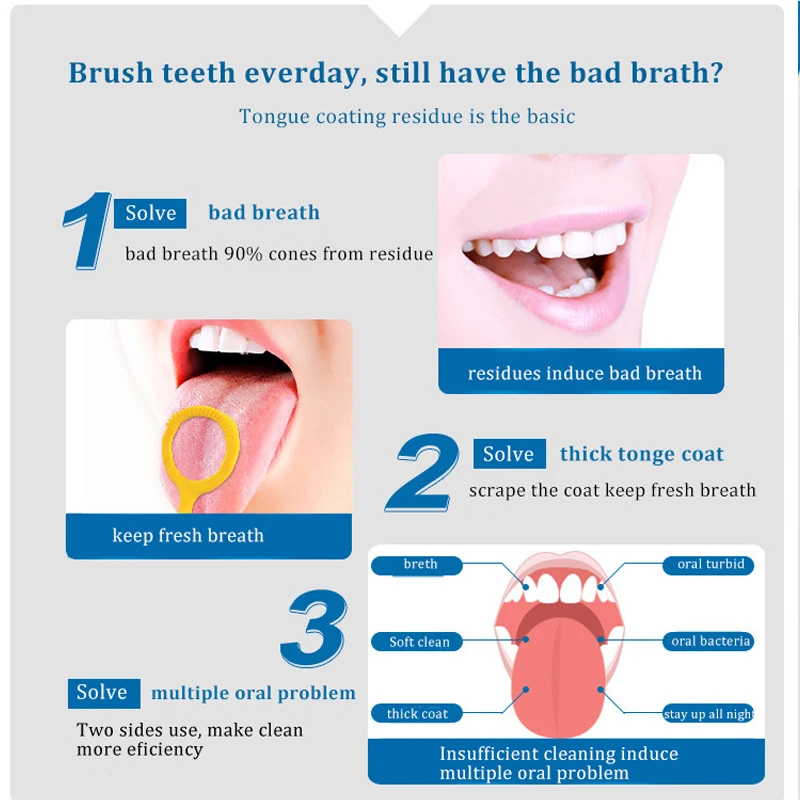 Скребок для языка гигиены полости рта 4 шт.|Зубные щетки| |