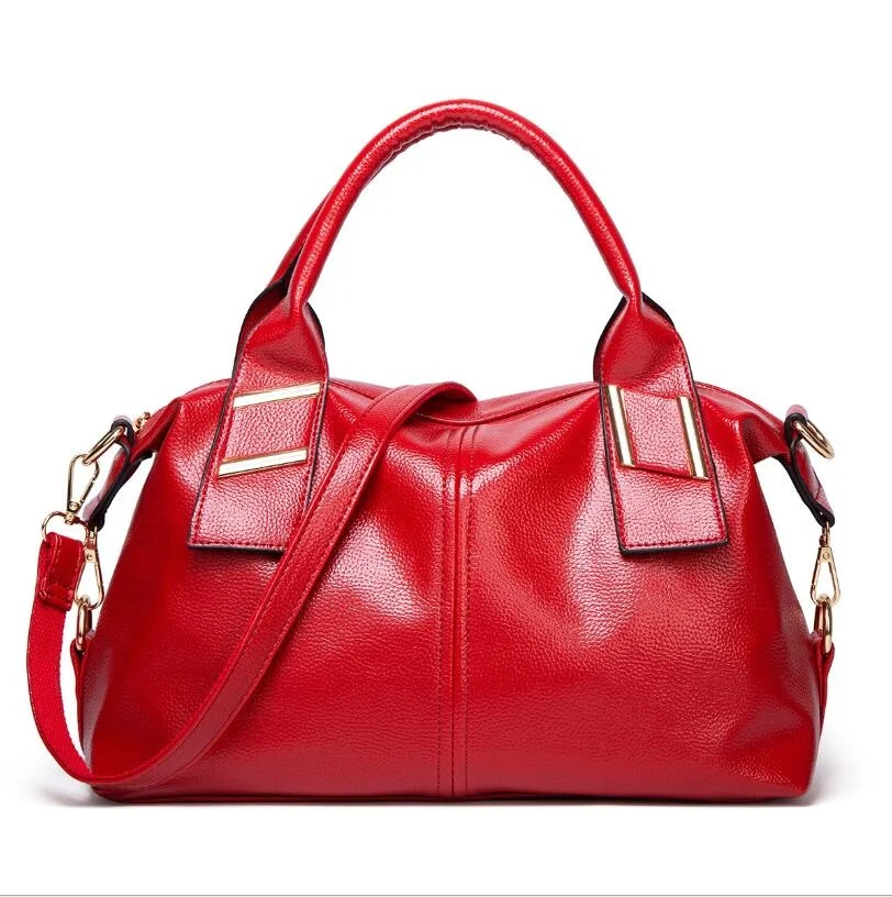 

Soft Leather Boston Ladies Bag Large-Capacity Womens Handbag Fashion All-Match Messenger Bag High-Quality Leather Shoulder Bag