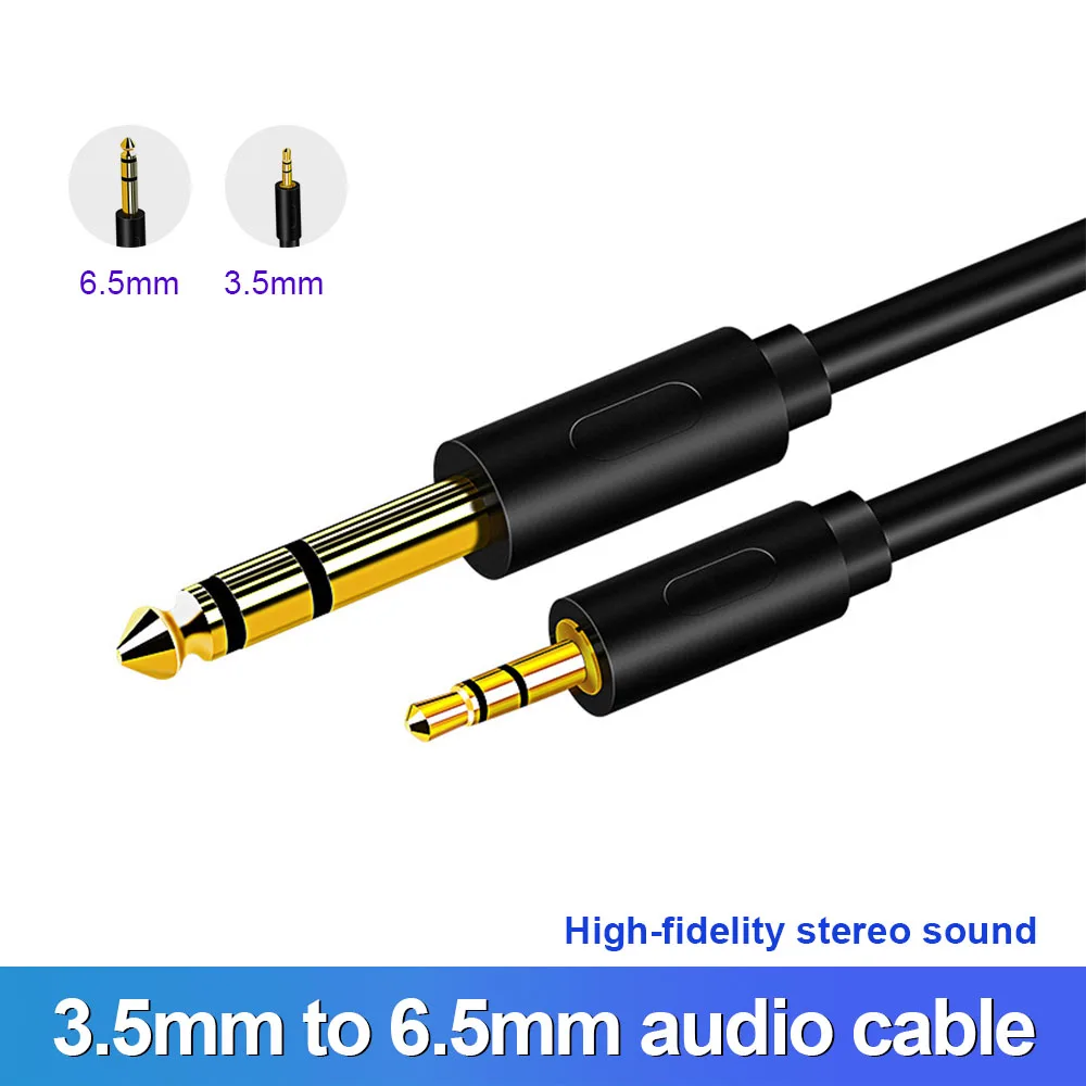 

3.5mm To 6.35mm Cable 1/8 Inch Male To 6.5mm 6.35mm 1/4 Inch Stereo HiFi Audio AUX Cable For iPod Laptop PC Guitar Speaker Cord