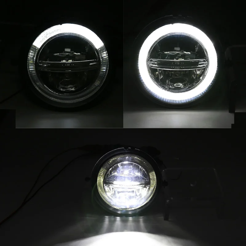 2Pcs LED Fog Lamp with Angel Eyes DRL Daytime Running Lights for BMW Mini Cooper R55 R56 R57 R58 R59 R60 R61 | Автомобили и