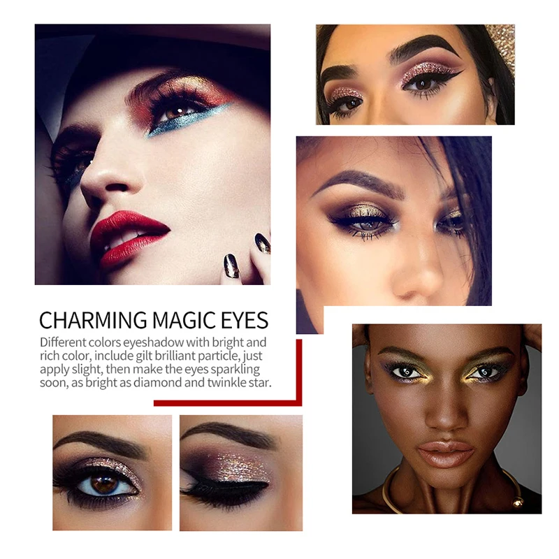 1 шт. 12 цветов блестящие тени для век с блестками стойкая блестящая железная