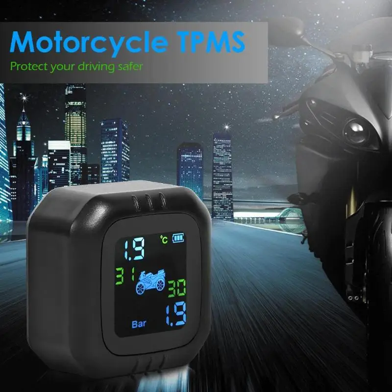 Система контроля давления в шинах TPMS для мотоцикла беспроводной ЖК дисплей