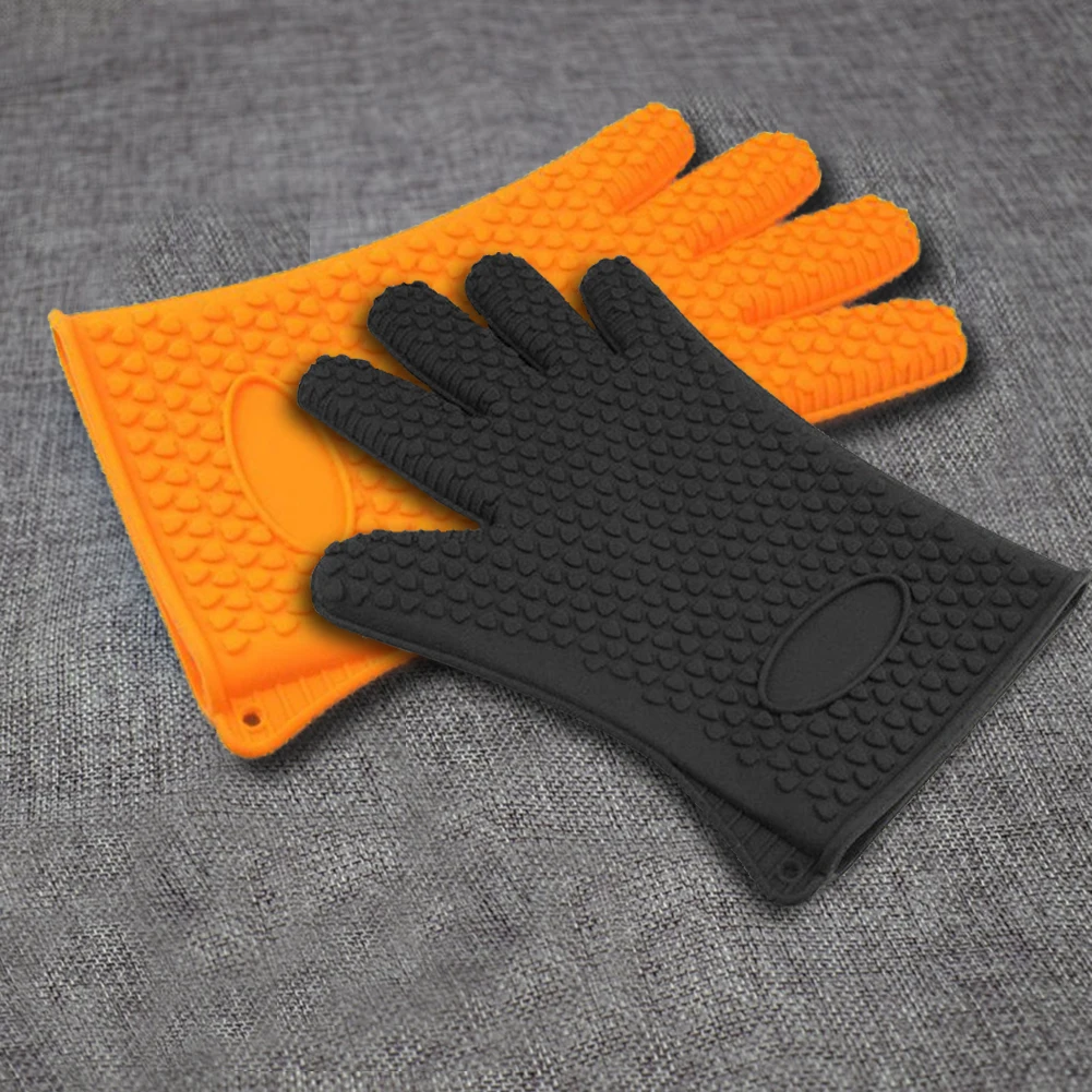 

Kitchen Heat Resistant Silicone Glove Oven Pot Holder Baking BBQ Cooking Mitt