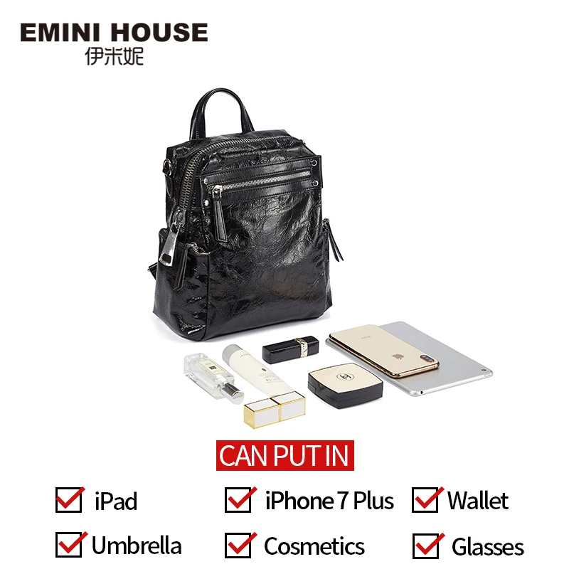 EMINI дом в стиле панк женский рюкзак несколько Способы ношения Женская сумка через