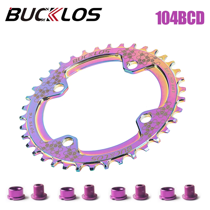 BUCKLOS 104BCD Chainring Narrow Wide Bicycle Chain Ring 30T 32T 34T 36T 38T Mountain Bike Chainwheel Round Oval Crankset Part
