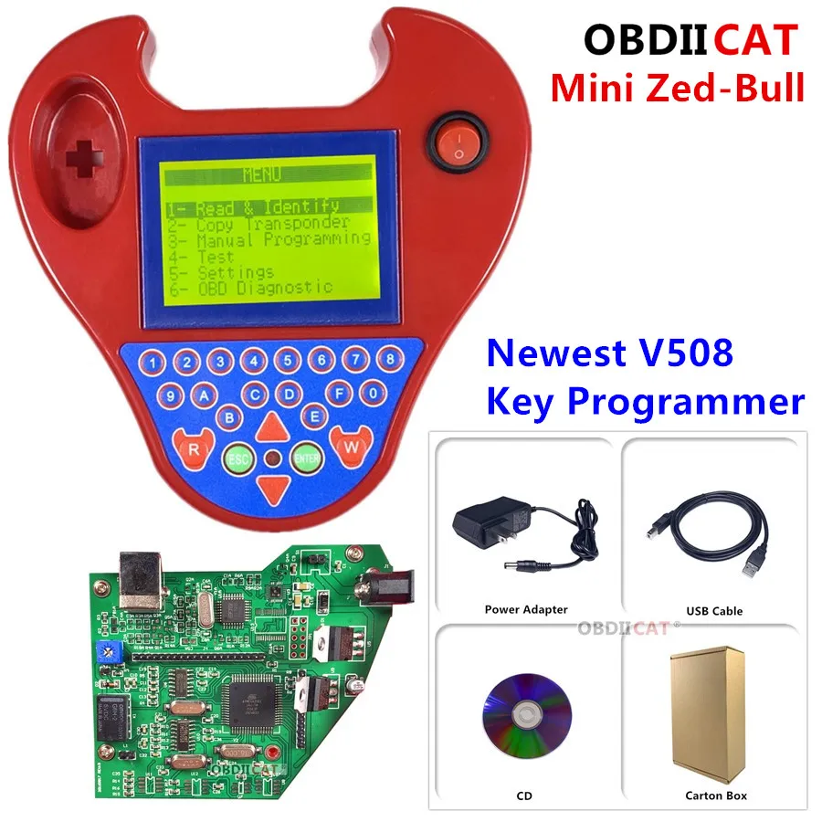 Фото Новейший V508 Super Smart Mini ZedBull автомобильный транспондер программирование ключей Mini Zed bull без жетонов ограничение чип копия чтения ПИН-кода №2