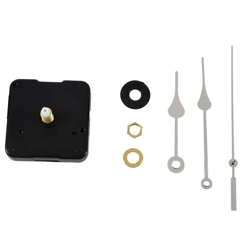 

Clock Movement Mechanism with Silver Hour Minute Second Hand DIY Tools Kit