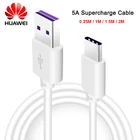 Оригинальный кабель 0,2511, 52 м типа C для Huawei, кабель для синхронизации данных с суперзарядкой для P30 P20 P10 Pro Honor V40 V30 10X V9 V8 Nova 8 8SE 7 6