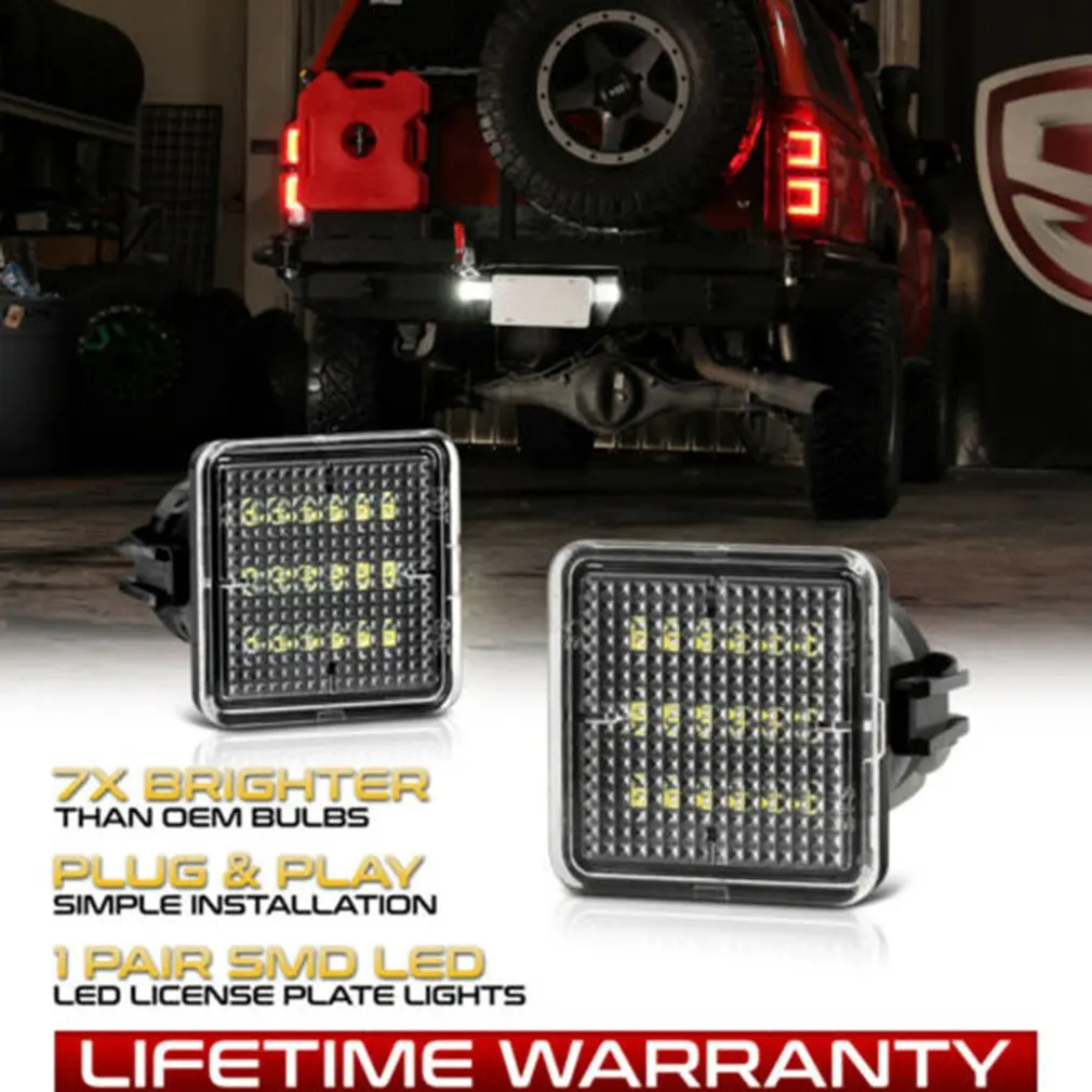 

2pcs/set License Plate Light Lamp Housing Parking Light Car Modification Replacement Part For Toyota New Tacoma