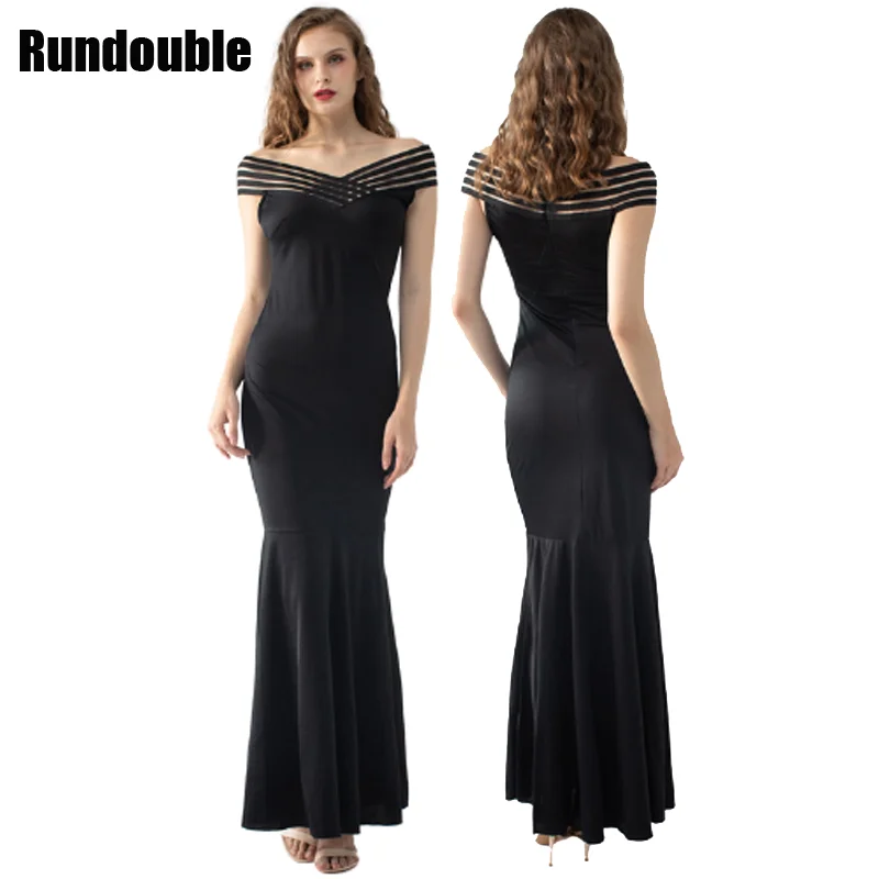 Пикантные Платье черного цвета Для женщин обувь для ночного клуба Молния сзади