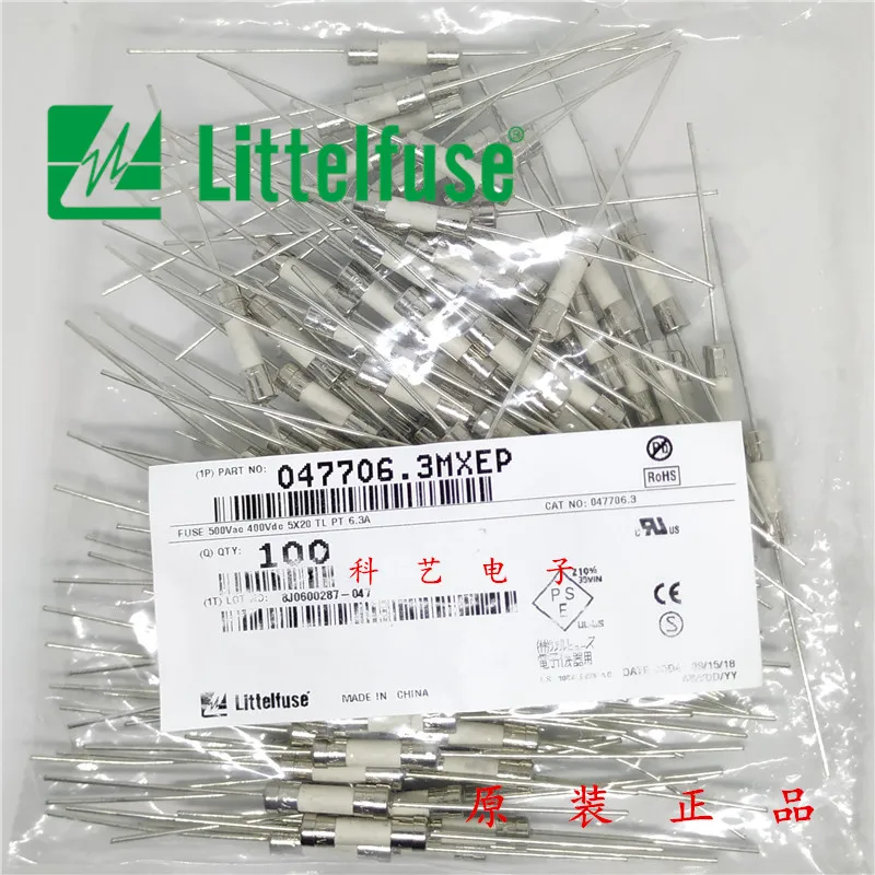 10 ~ 100 шт 047706 3 mxep T6.3A 500V 5*20 Lite керамический медленный предохранитель проволока