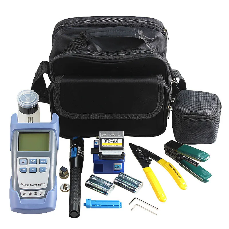 

6 In1 FTTH Fiber Optic ToolKits Optical Fiber Optical Power Meter/ Strippers/Fiber cleaver/Visual fault locator
