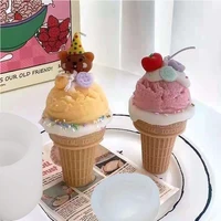 ice cream silicone candle mold diy cake handmade soap gypsum clay resin crafts making mould home decoration ornaments 2022 new