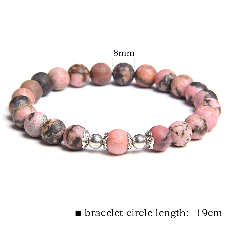 Браслет из розового кварца с натуральным камнем для мужчин и женщин браслеты