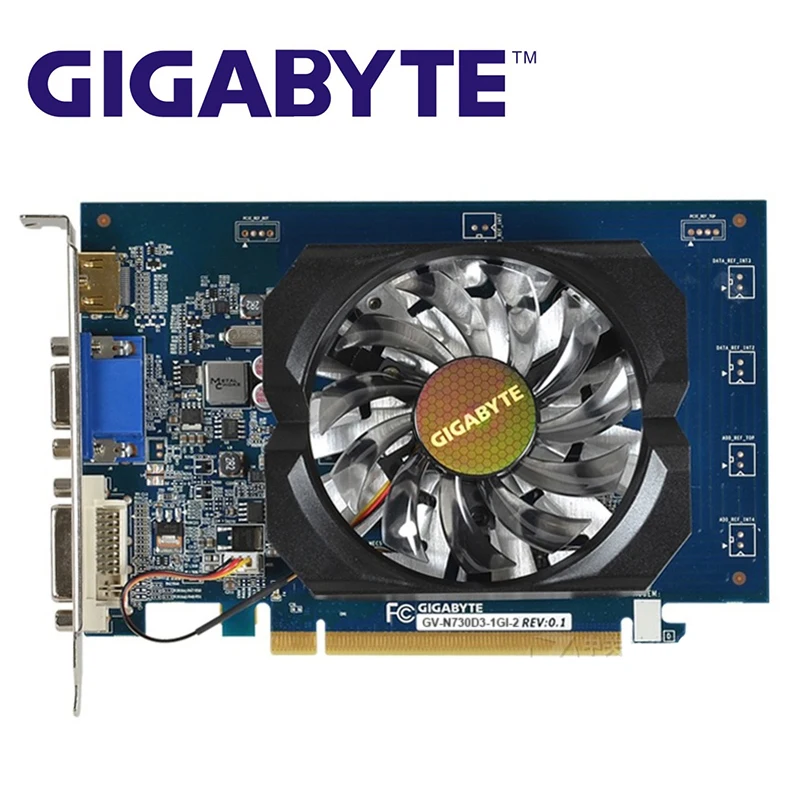 Видеокарта GIGABYTE GT 730 1 ГБ для nVIDIA Geforce Hdmi Dvi VGA|Видеокарты| |