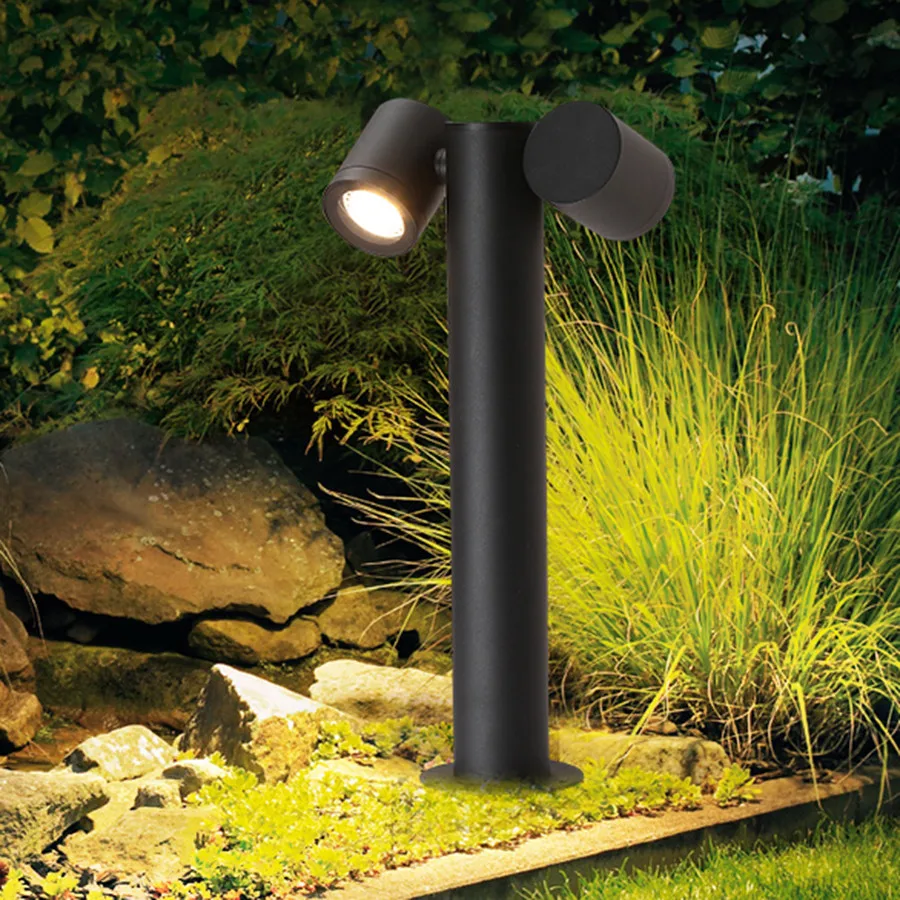 Adjustable LED Landscape Bollards Light Outdoor Waterproof Lawn Lamp Garden Patio Pathway Spotlight Villa Hoilday Pillar Light