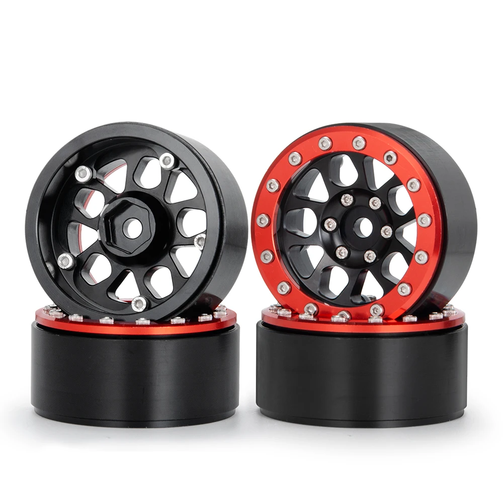 AXSPEED 4 шт./компл. 1,9 дюйймовый сплав металлический обод колеса, фитинги для SCX10 D90 CC01 1/10 RC Гусеничный
