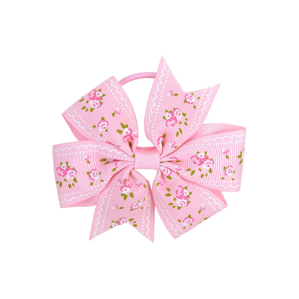 

20Pcs/set Boutique Grosgrain Ribbon Printed Bows With Clip For Kids Girls Handmade Hair Bows Children Hair Accessories Wholesale