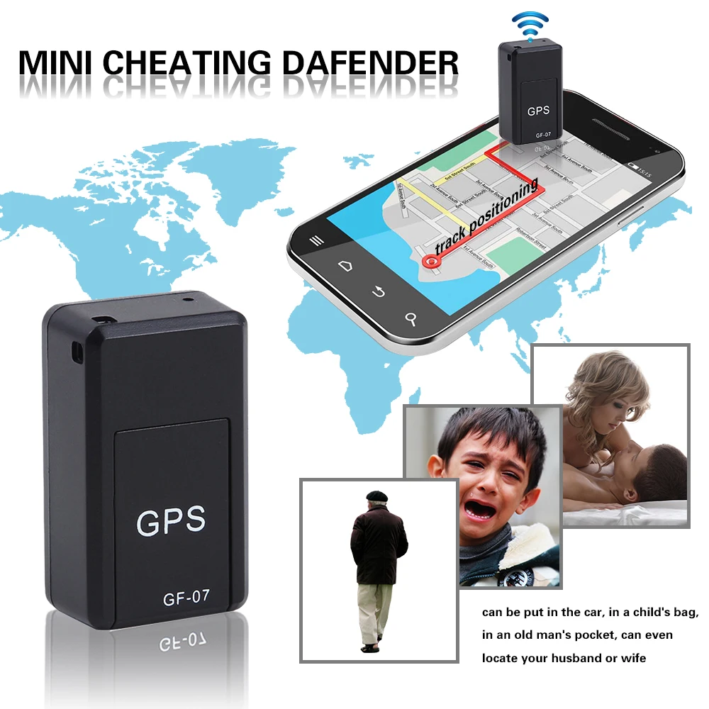 

Mini Real-time Portable GF07 Tracking Device Satellite Positioning Against Theft for Car person and Moving Objects Tracking