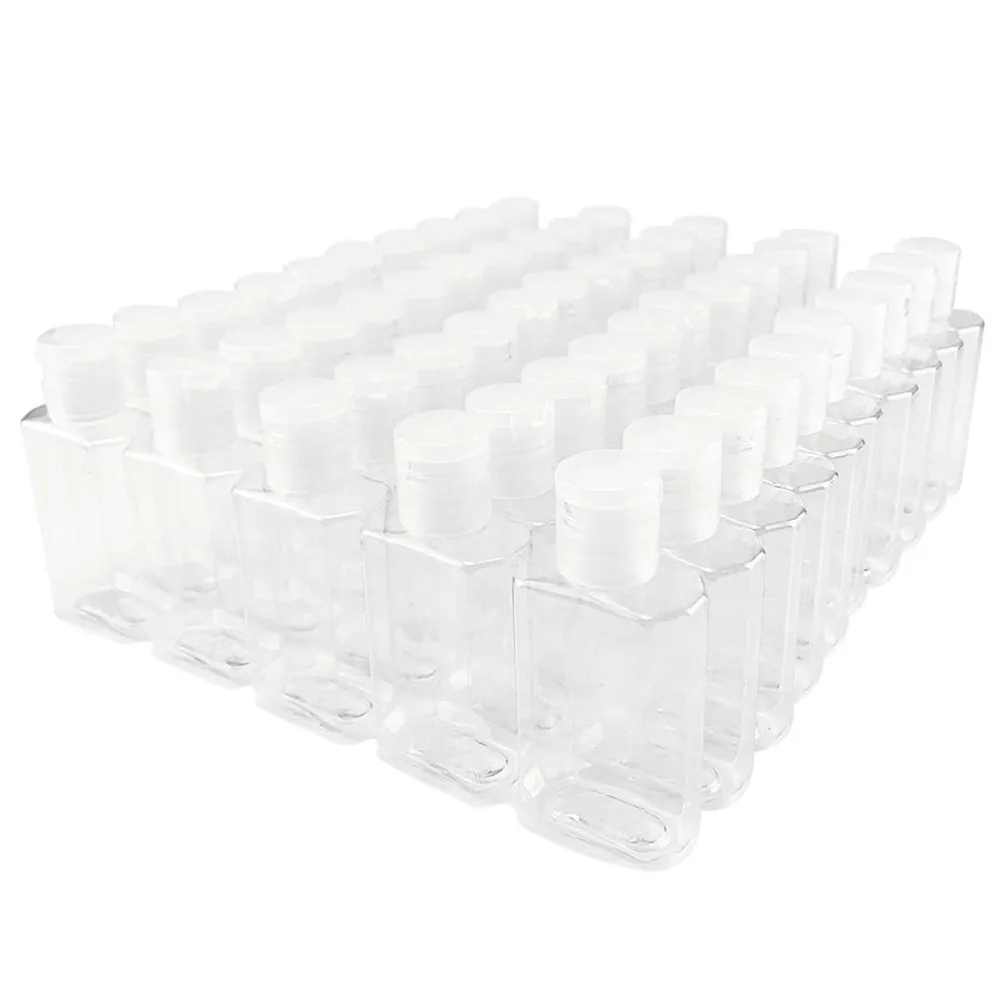 

50PCS Compact Transparent Hydrogel Bottle Small Flat Sub Bottle Hand Soap Bottle