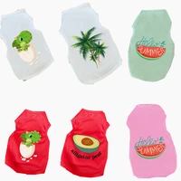 xs xxl summer dog clothes fashion cute cat vest watermelon dinosaur pattern chihuahua puppy clothes summer sphinx cat clothing