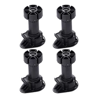 4pcs modern adjustable height sofa bed kitchen bathroom home accessories abs cabinet foot thickened cupboard leg black furniture