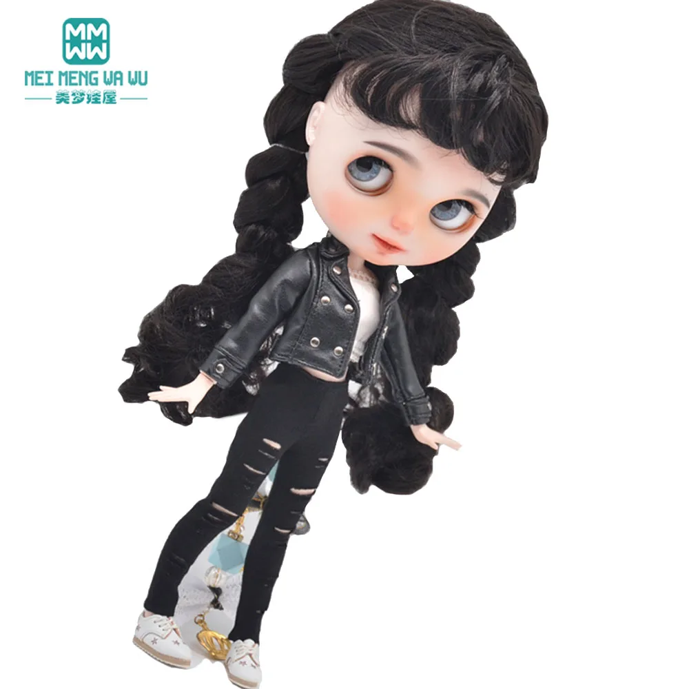 Одежда для куклы Blyth модные кожаные куртки юбки обувь 28-30 см аксессуары Azone