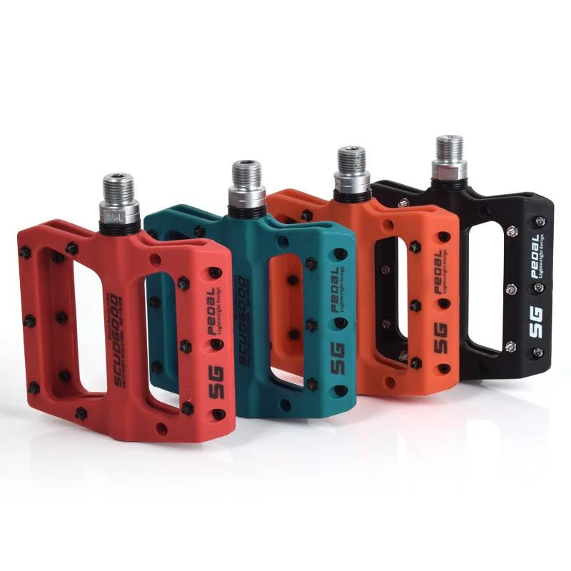 

Nylon Fiber Mtb Pedals Non-skid Flat Mountain Road Bike Universal Bearing Bicycle Footrest Bike Accessories Replacement Parts