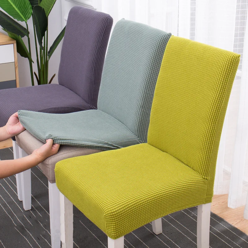 Thicken Jacquard Elastic Dining Room Stretch Chair Cover With Back Wedding For Chairs Kitchen Living Home Decoration | Дом и сад