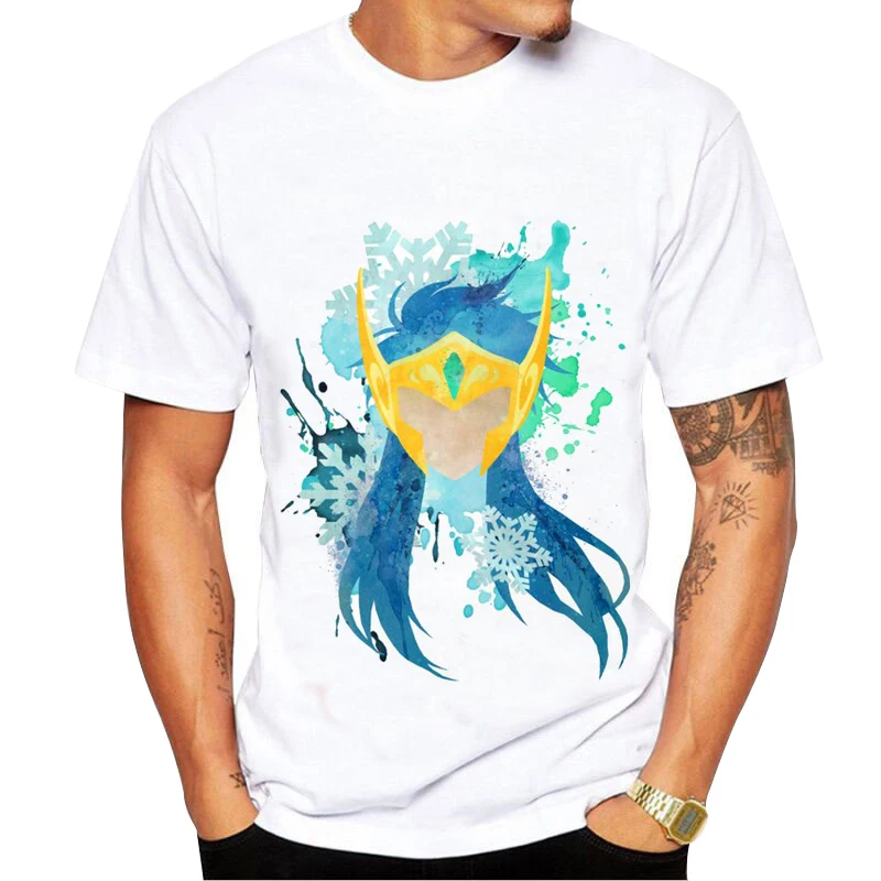 

Anime Saint Seiya T-shirt Men's Summer model Short Sleeve T Shirt for male comfortable top tees