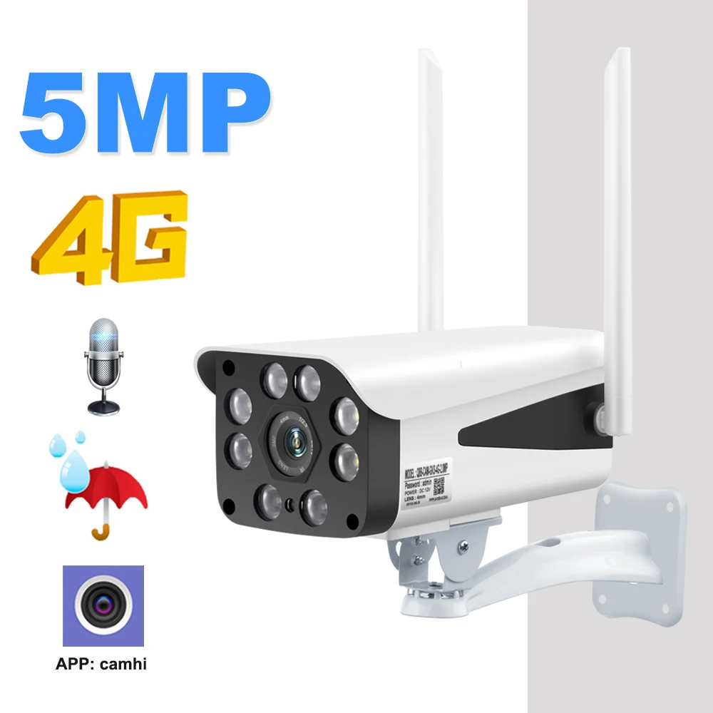 Hismaho 5 мегапиксельная ip камера Wi Fi Внешняя видеонаблюдения 4G 3G SIM карта 1080P HD